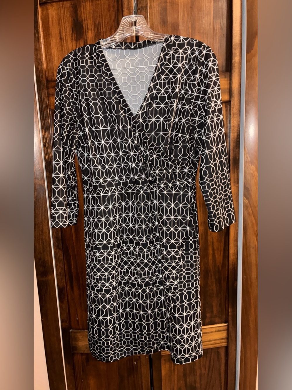 The Limited Faux-Wrap 3/4 Sleeve Dress